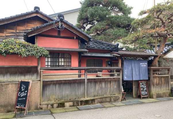 red exterior cafe