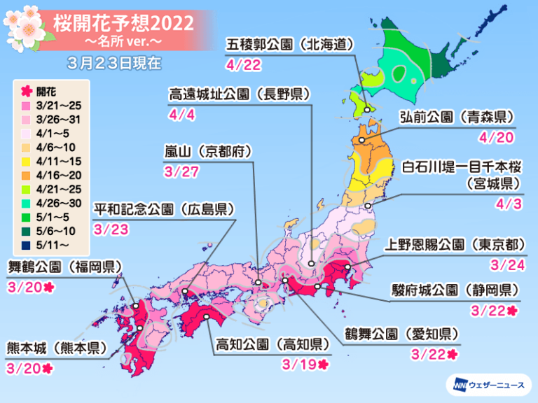 sakura blossom map